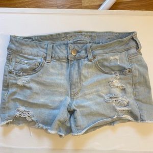 American Eagle Stretch Jean Midi Shorts Size 8